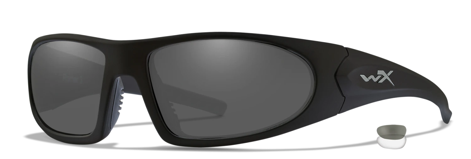 WILEY X ROMER 3 SUNGLASSES 2 Lens Pack ~ Smoke Grey-Clear With Matte Black Frame Gear 1 WILEY X ROMER 3 SUNGLASSES 2 Lens Pack ~ Smoke Grey-Clear With Matte Black Frame Gear