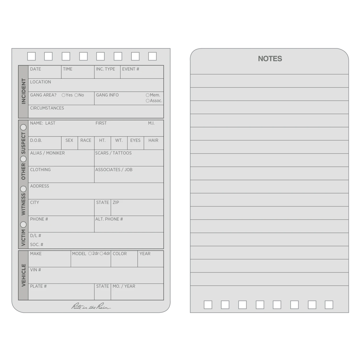 Rite In The Rain Weatherproof Field Interview Notebook, 3 In. X 5 In. 4 Rite In The Rain Weatherproof Field Interview Notebook, 3 In. X 5 In.