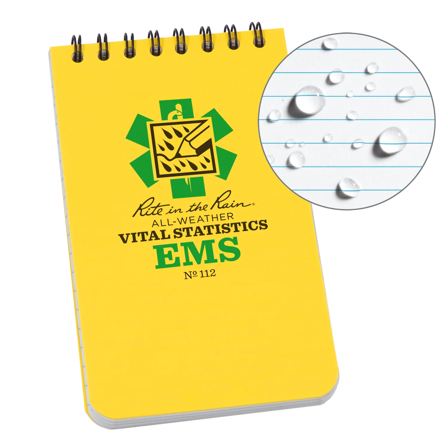 Rite In The Rain Weatherproof EMS Notebook, 3 In. X 5 In. Waterproof Notebooks 1 Rite In The Rain Weatherproof EMS Notebook, 3 In. X 5 In. Waterproof Notebooks