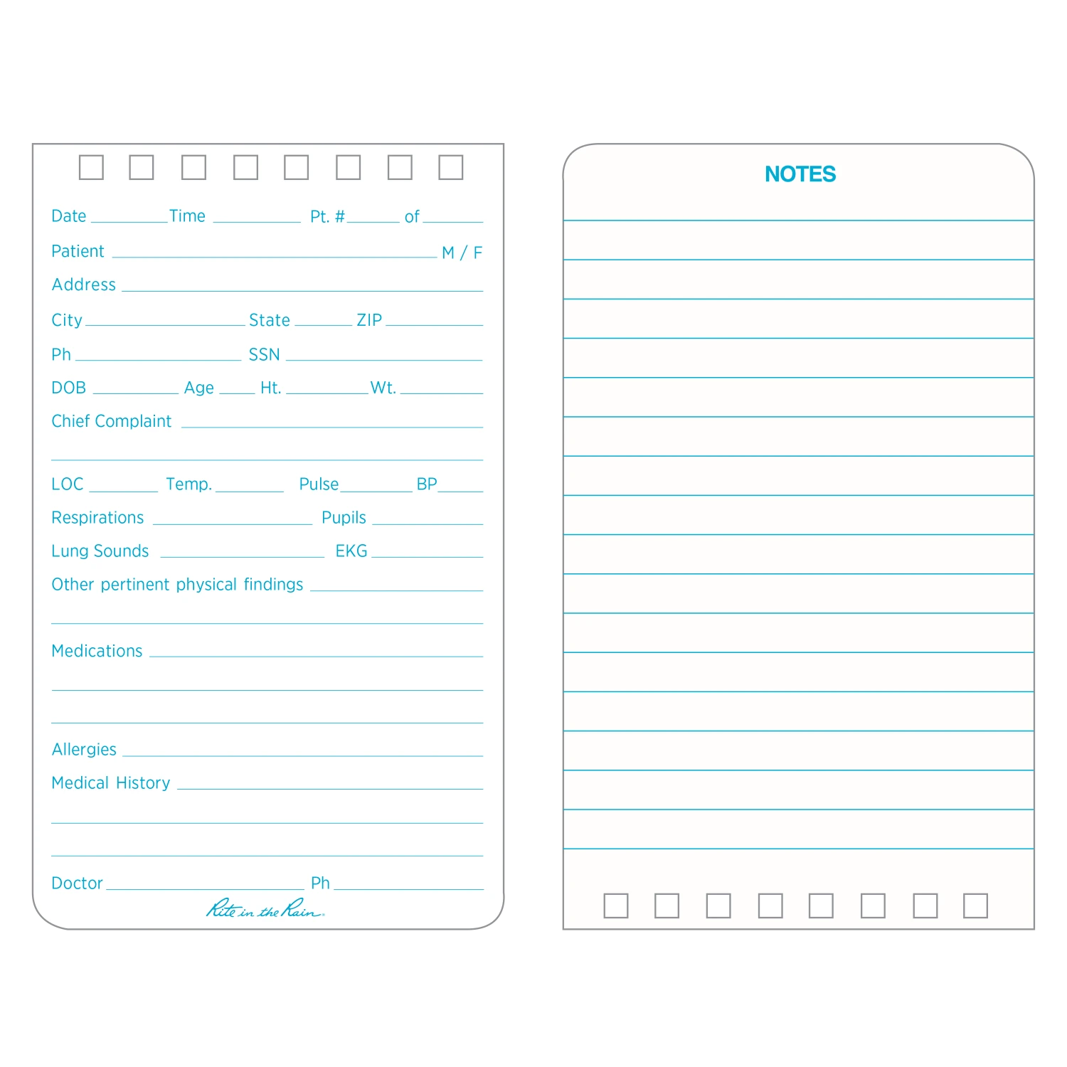 Rite In The Rain Weatherproof EMS Notebook, 3 In. X 5 In. Waterproof Notebooks 4 Rite In The Rain Weatherproof EMS Notebook, 3 In. X 5 In. Waterproof Notebooks