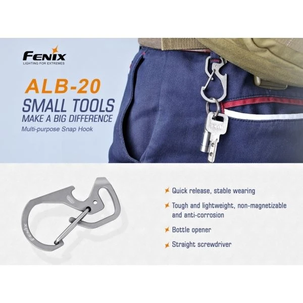 Fenix ALB-20 Titanium Clip 2 Fenix ALB-20 Titanium Clip