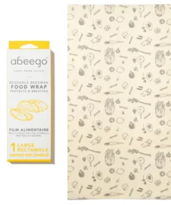 Abeego Reusable Beeswax Food Wraps - Rectangle 20 Abeego Reusable Beeswax Food Wraps - Rectangle
