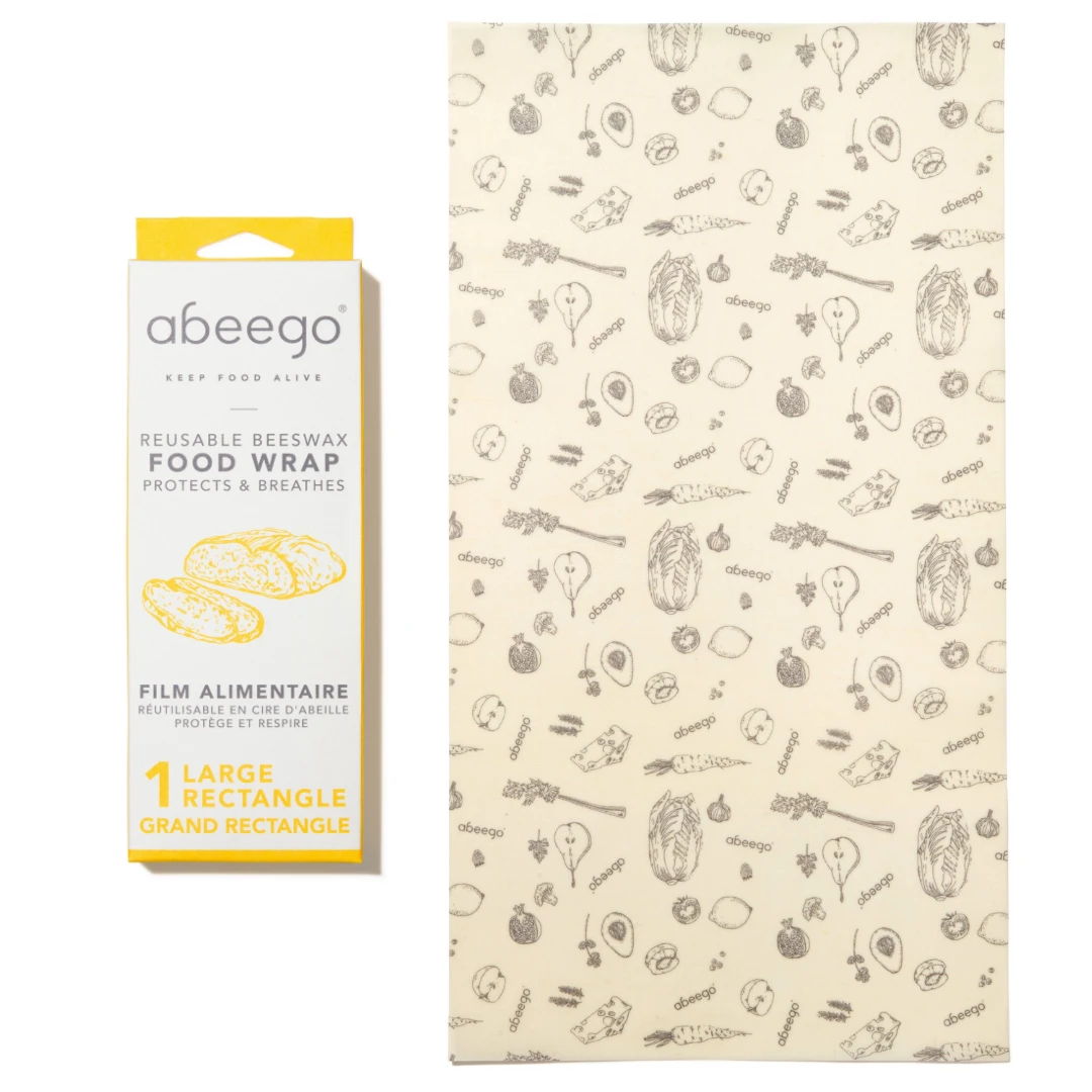 Abeego Reusable Beeswax Food Wraps - Rectangle 9 Abeego Reusable Beeswax Food Wraps - Rectangle