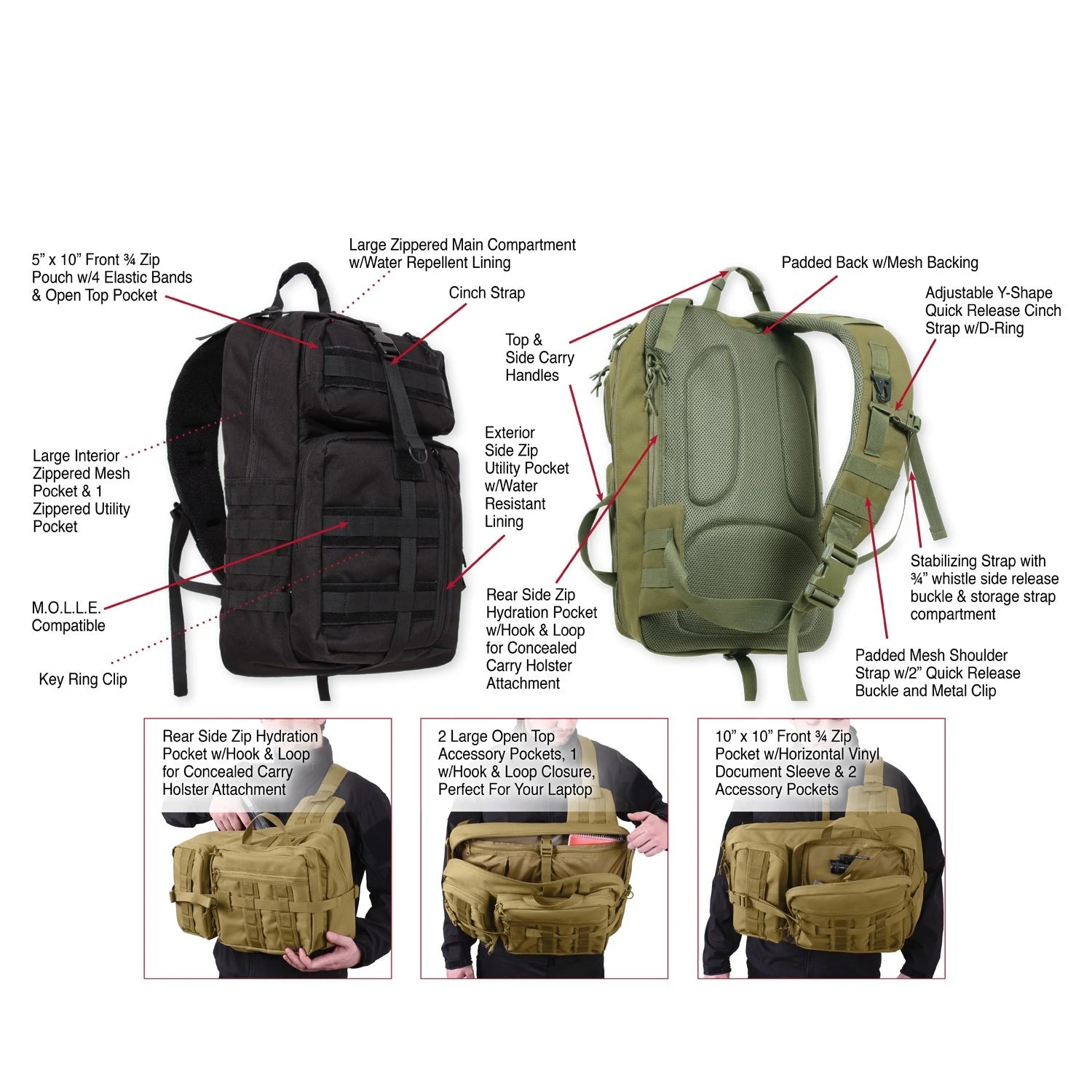 Rothco Tactisling Transport Pack Backpacks 11 Rothco Tactisling Transport Pack Backpacks