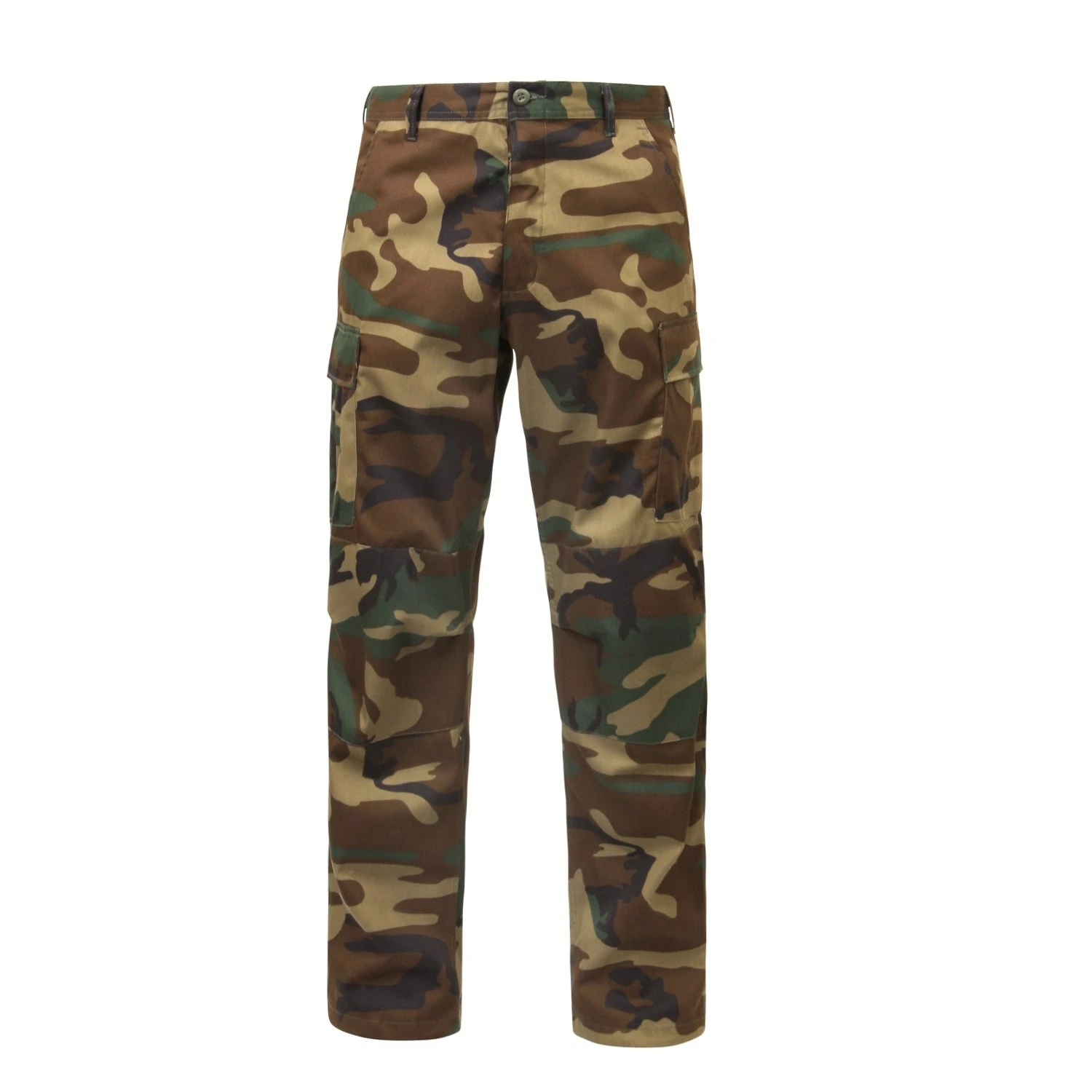 Rothco Relaxed Fit Zipper Fly BDU Pants - Woodland Camo 1 Rothco Relaxed Fit Zipper Fly BDU Pants - Woodland Camo