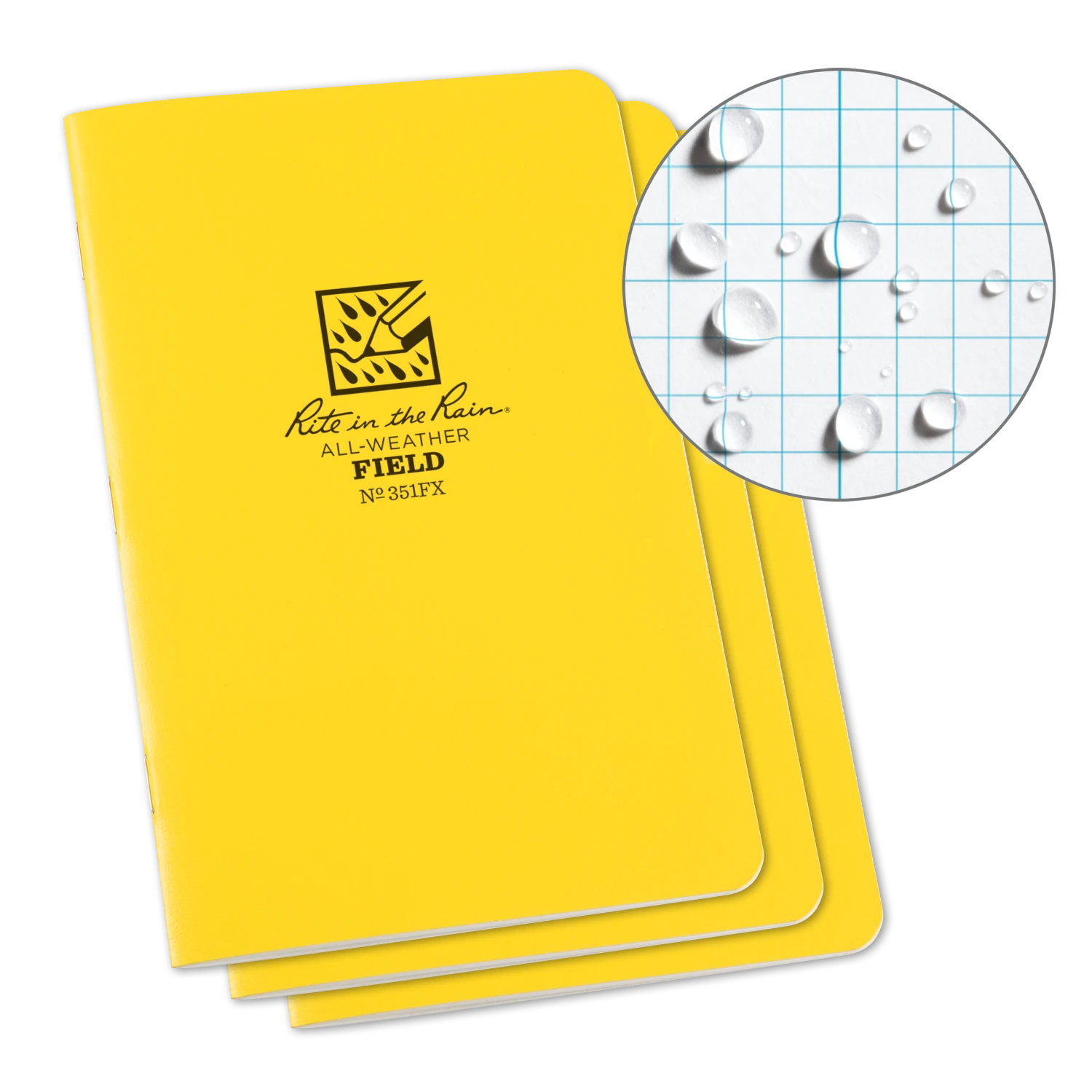Rite In The Rain Weatherproof Stapled Pattern Notebook, 4.625 In. X 7 In. - 3 Pack Books, Binders & Notepads 1 Rite In The Rain Weatherproof Stapled Pattern Notebook, 4.625 In. X 7 In. - 3 Pack Books, Binders & Notepads