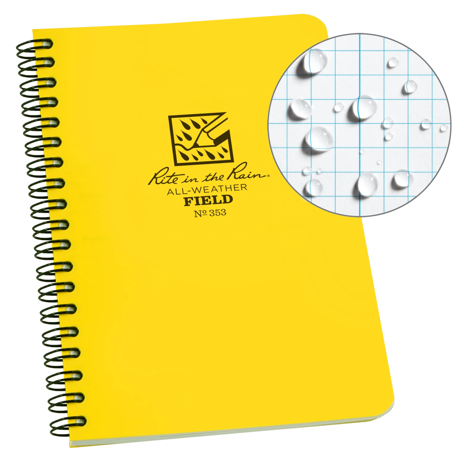 Rite In The Rain Weatherproof Side Spiral Notebook, 4.625 In. X 7 In. 1 Rite In The Rain Weatherproof Side Spiral Notebook, 4.625 In. X 7 In.