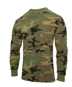 Rothco Long Sleeve Vintage T-Shirt - Woodland Camo