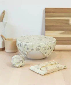 Abeego Reusable Beeswax Food Wraps - Variety Square Pack