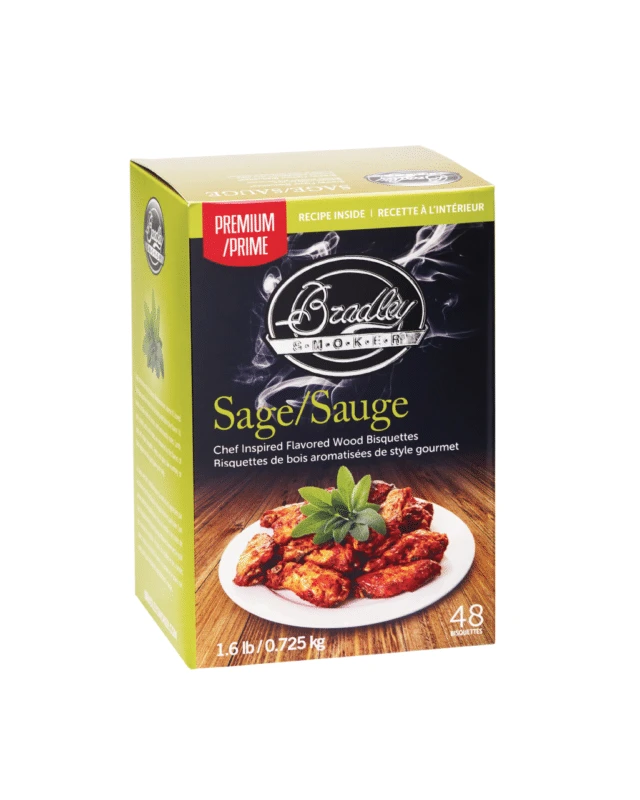 Bradley Smoker Wood Bisquettes, Premium Sage Flavor 48pk Bradley Bisquettes 1 Bradley Smoker Wood Bisquettes, Premium Sage Flavor 48pk Bradley Bisquettes