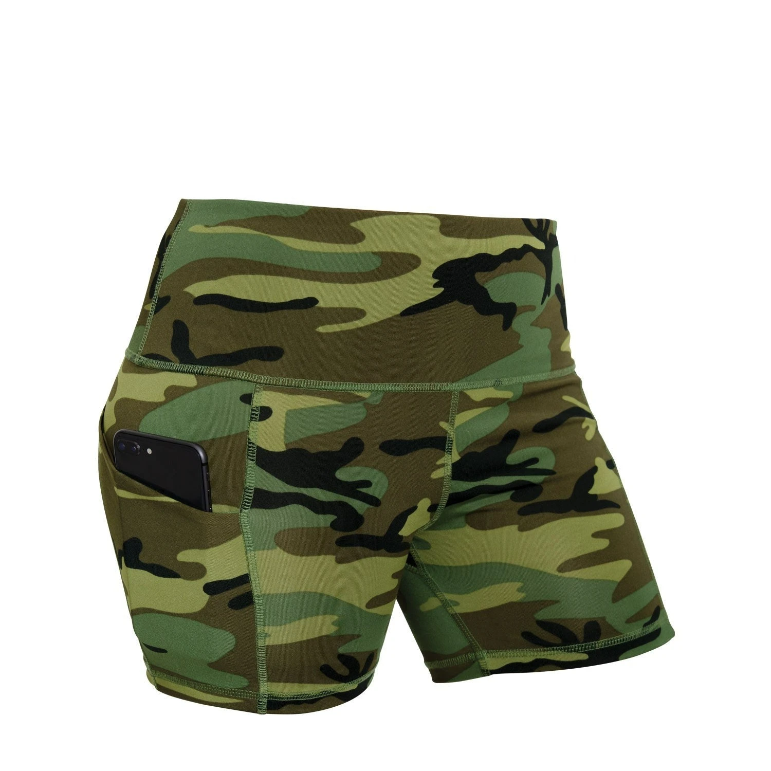 Rothco Women's Camo Workout Performance Legging Shorts - Woodland Camo 2 Rothco Women's Camo Workout Performance Legging Shorts - Woodland Camo