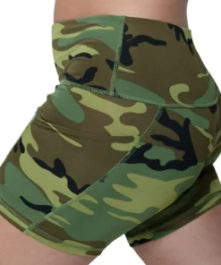 Rothco Women's Camo Workout Performance Legging Shorts - Woodland Camo 7 Rothco Women's Camo Workout Performance Legging Shorts - Woodland Camo