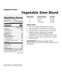 Augason Farms Vegetable Stew Blend 4 Gal. Pail