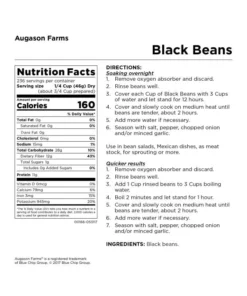 Food & Food Storage Augason Farms Black Beans