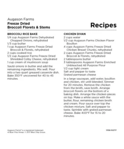 Augason Farms Freeze Dried Broccoli Florets & Stems