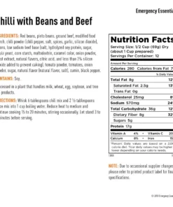 Food & Food Storage Emergency Essentials Chili With Beans & Beef