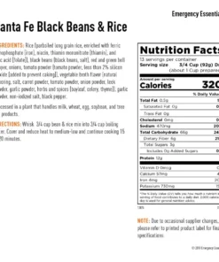 Food & Food Storage Emergency Essentials Santa Fe Black Beans & Rice