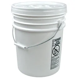 Good2GoCo Food & Food Storage White Food Grade Bucket With Lid - 5 Gallon (3 Pack)