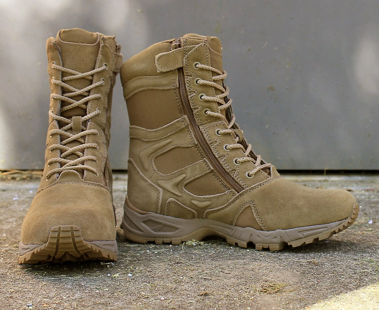 Rothco Forced Entry 8" Deployment Boots With Side Zipper - Tan 3 Rothco Forced Entry 8" Deployment Boots With Side Zipper - Tan