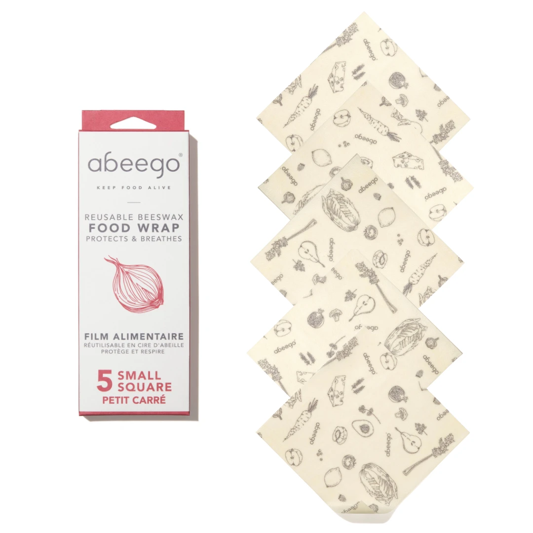 Abeego Reusable Beeswax Food Wraps - Square Food & Food Storage 3 Abeego Reusable Beeswax Food Wraps - Square Food & Food Storage