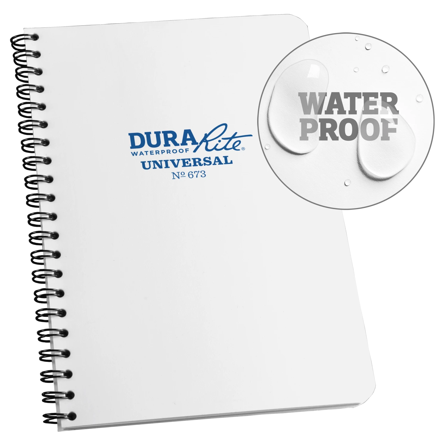 Waterproof Notebooks Rite In The Rain Waterproof (DURARITE) Side Spiral Notebook, 4.625 In. X 7 In. 1 Waterproof Notebooks Rite In The Rain Waterproof (DURARITE) Side Spiral Notebook, 4.625 In. X 7 In.