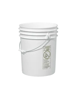 Good2GoCo Food & Food Storage White Food Grade Bucket With Lid - 5 Gallon (3 Pack)