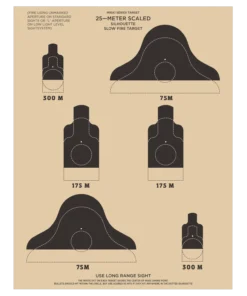 Rite In The Rain Weatherproof 25m Slow Fire Qualification Targets - 10 Pack