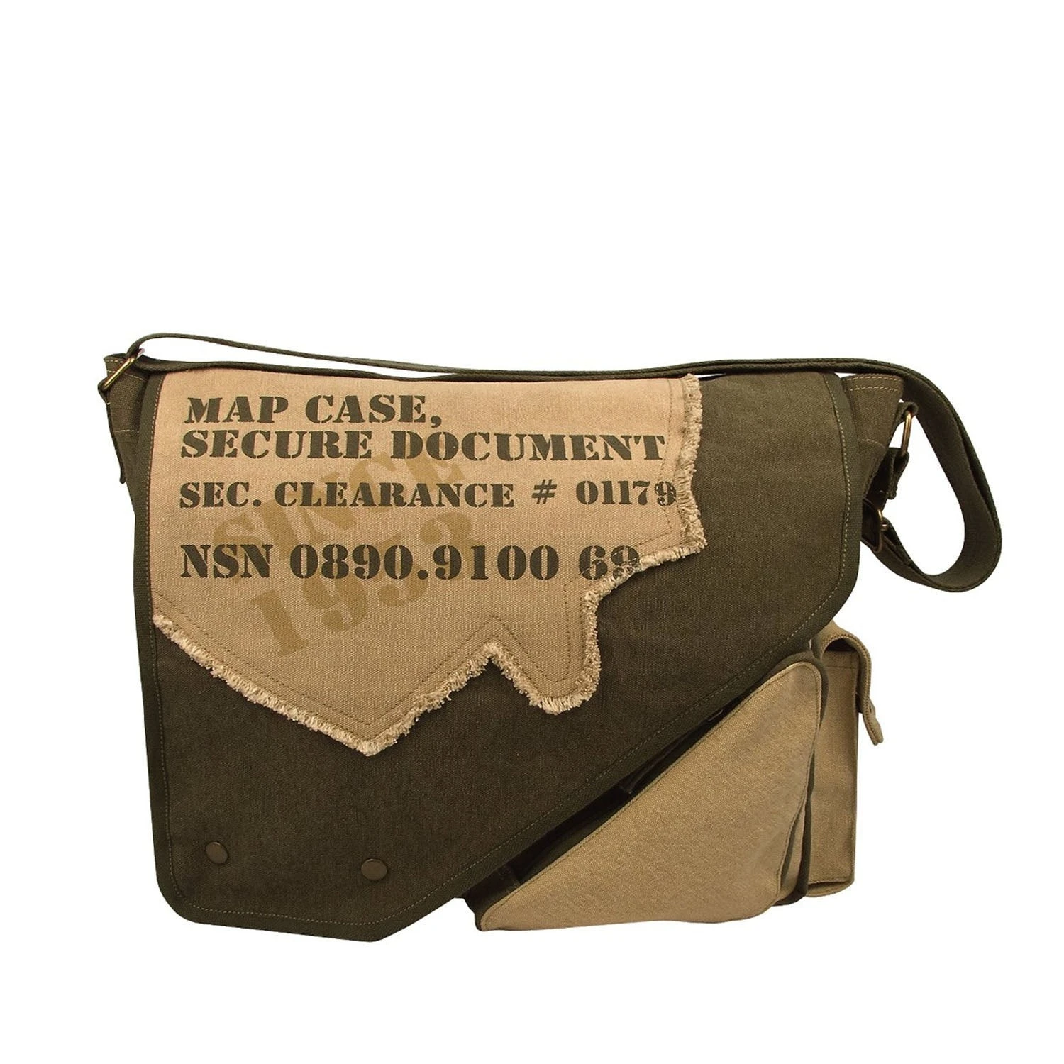 Rothco Vintage Canvas Two-Tone Imprinted Map Bag Bags 1 Rothco Vintage Canvas Two-Tone Imprinted Map Bag Bags