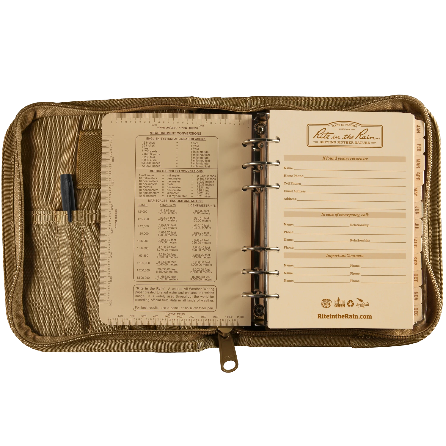 Waterproof Notebooks Rite In The Rain Weatherproof Complete Field Planner Kit, 4.625 In. X 7 In. 4 Waterproof Notebooks Rite In The Rain Weatherproof Complete Field Planner Kit, 4.625 In. X 7 In.