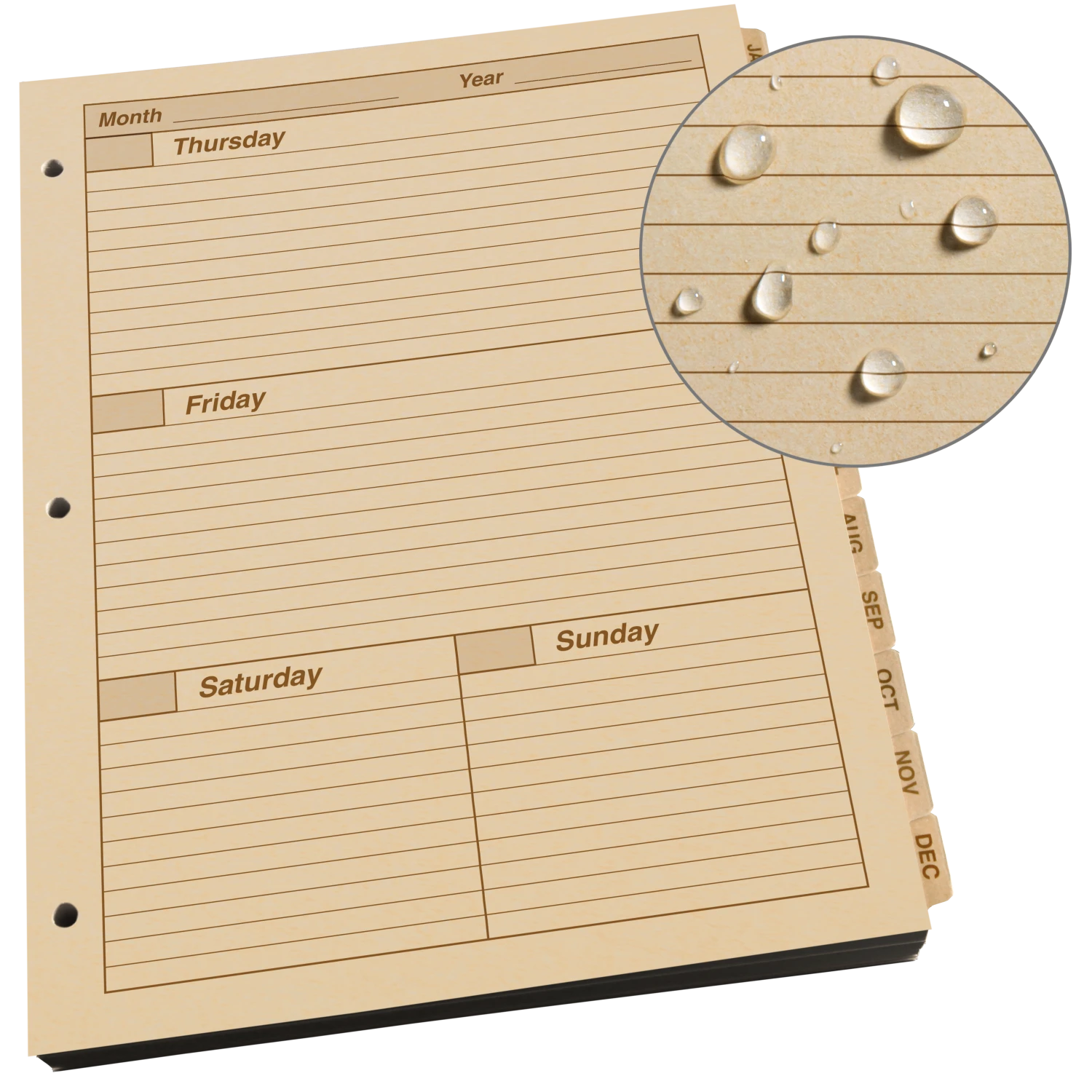 Rite In The Rain Weatherproof Weekly Calendar Set 8.5 In. X 11 In. Waterproof Notebooks 1 Rite In The Rain Weatherproof Weekly Calendar Set 8.5 In. X 11 In. Waterproof Notebooks