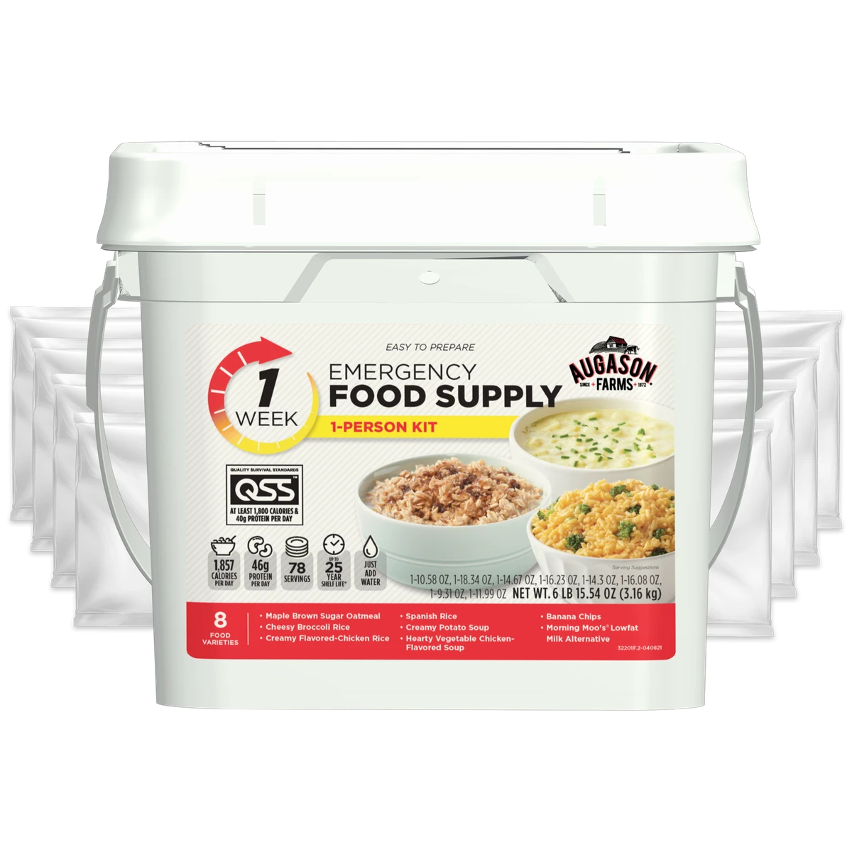 Augason Farms 1-Week 1-Person Emergency Food Pail 2 Augason Farms 1-Week 1-Person Emergency Food Pail