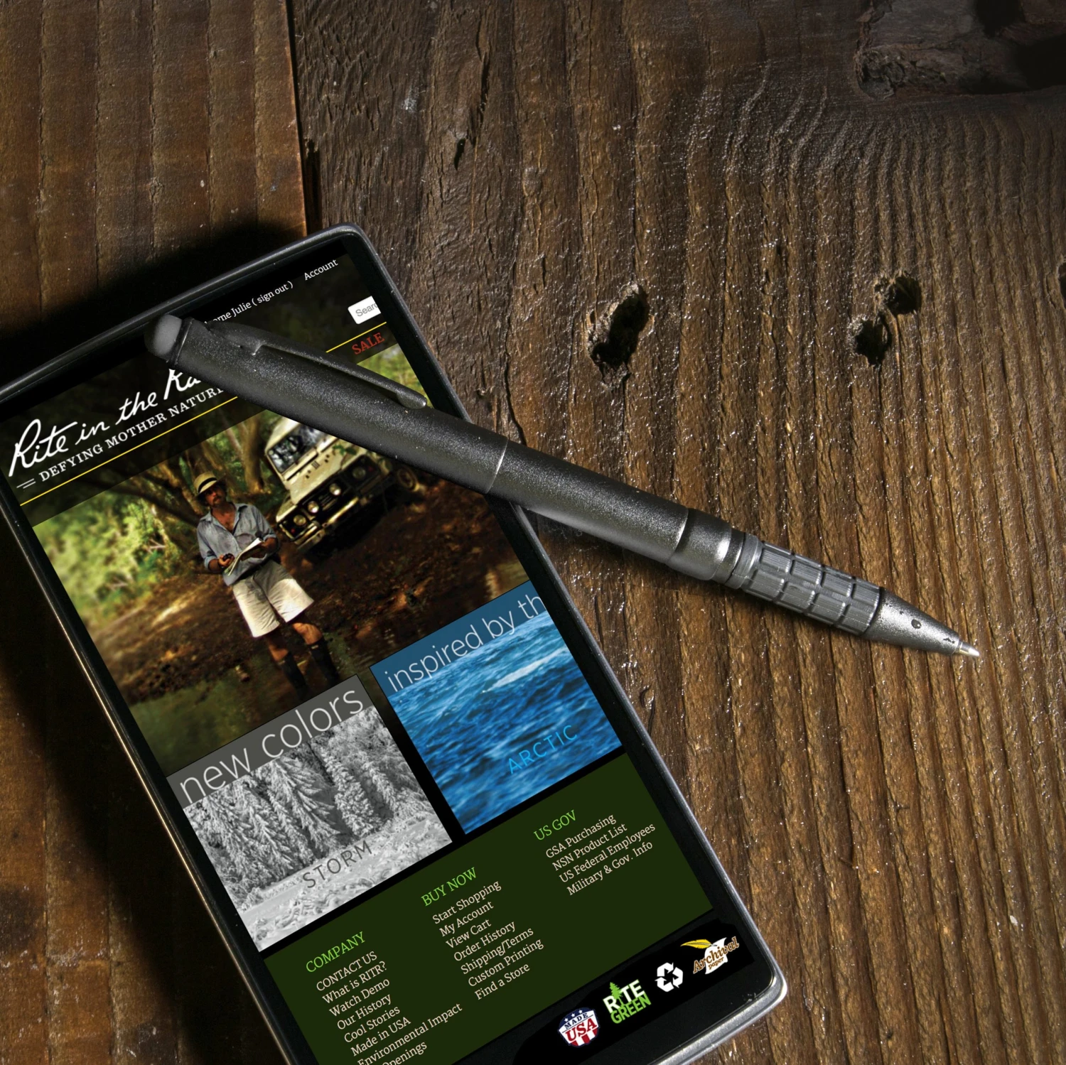 Waterproof Notebooks Rite In The Rain Weatherproof Metal Stylus Pen - Black Ink 6 Waterproof Notebooks Rite In The Rain Weatherproof Metal Stylus Pen - Black Ink