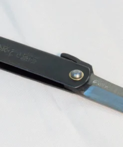 Gear Gyokucho Triple-layered SK Steel HIGO Knife (100mm) - Black Handle