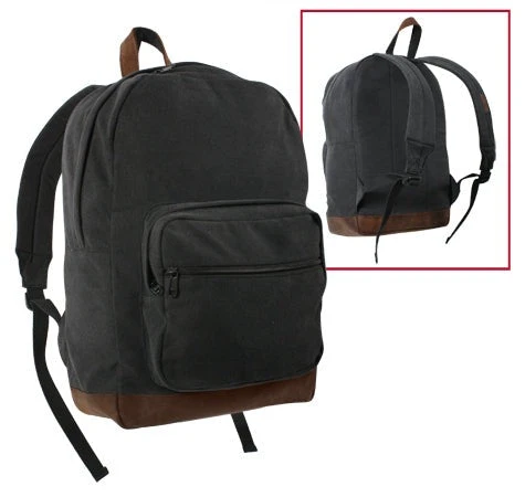 Rothco Vintage Canvas Teardrop Backpack With Leather Accents 4 Rothco Vintage Canvas Teardrop Backpack With Leather Accents