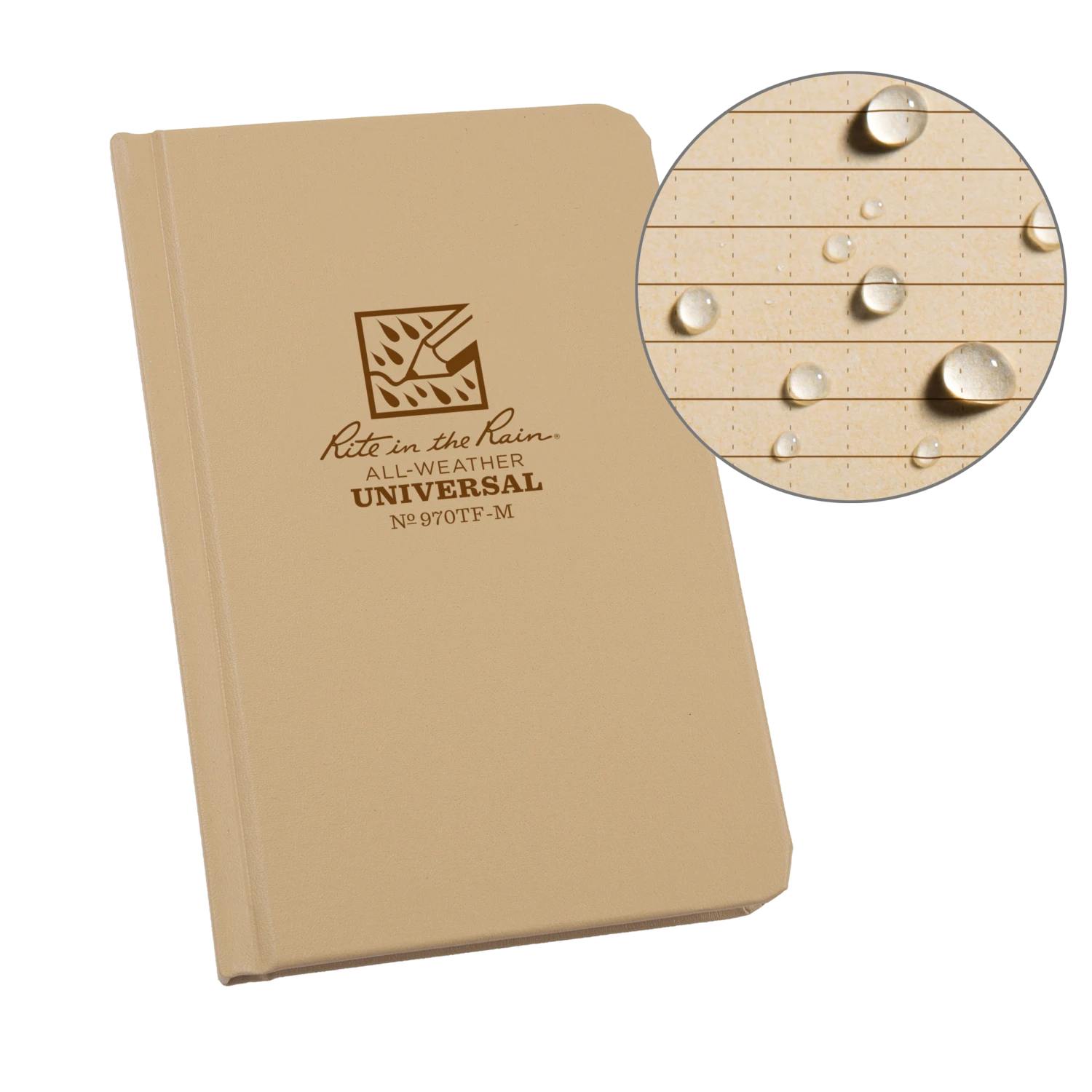 Rite In The Rain Weatherproof Hard Cover Notebook, 4.25 In. X 6.75 In. 5 Rite In The Rain Weatherproof Hard Cover Notebook, 4.25 In. X 6.75 In.