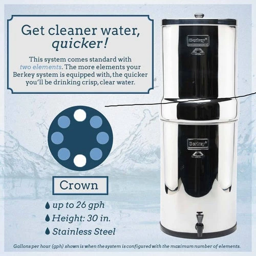 Crown Berkey Water Filter (6 Gal) With 6 Filters 2 Crown Berkey Water Filter (6 Gal) With 6 Filters