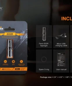 Fenix E02R Rechargeable 200 Lumen Keychain Light 24 Fenix E02R Rechargeable 200 Lumen Keychain Light