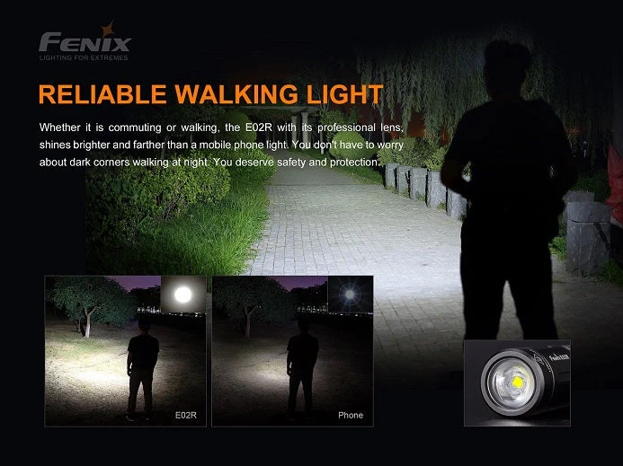 Fenix E02R Rechargeable 200 Lumen Keychain Light 5 Fenix E02R Rechargeable 200 Lumen Keychain Light