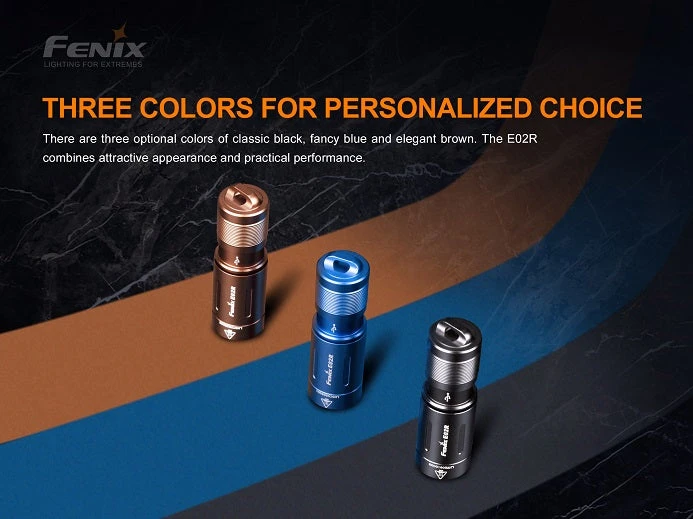 Fenix E02R Rechargeable 200 Lumen Keychain Light 6 Fenix E02R Rechargeable 200 Lumen Keychain Light