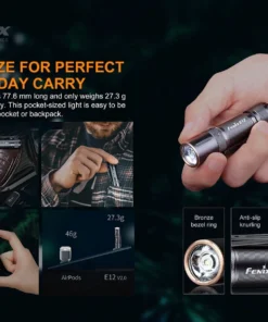 FENIX E12 V2.0 160 LUMENS AA EDC FLASHLIGHT 24 FENIX E12 V2.0 160 LUMENS AA EDC FLASHLIGHT