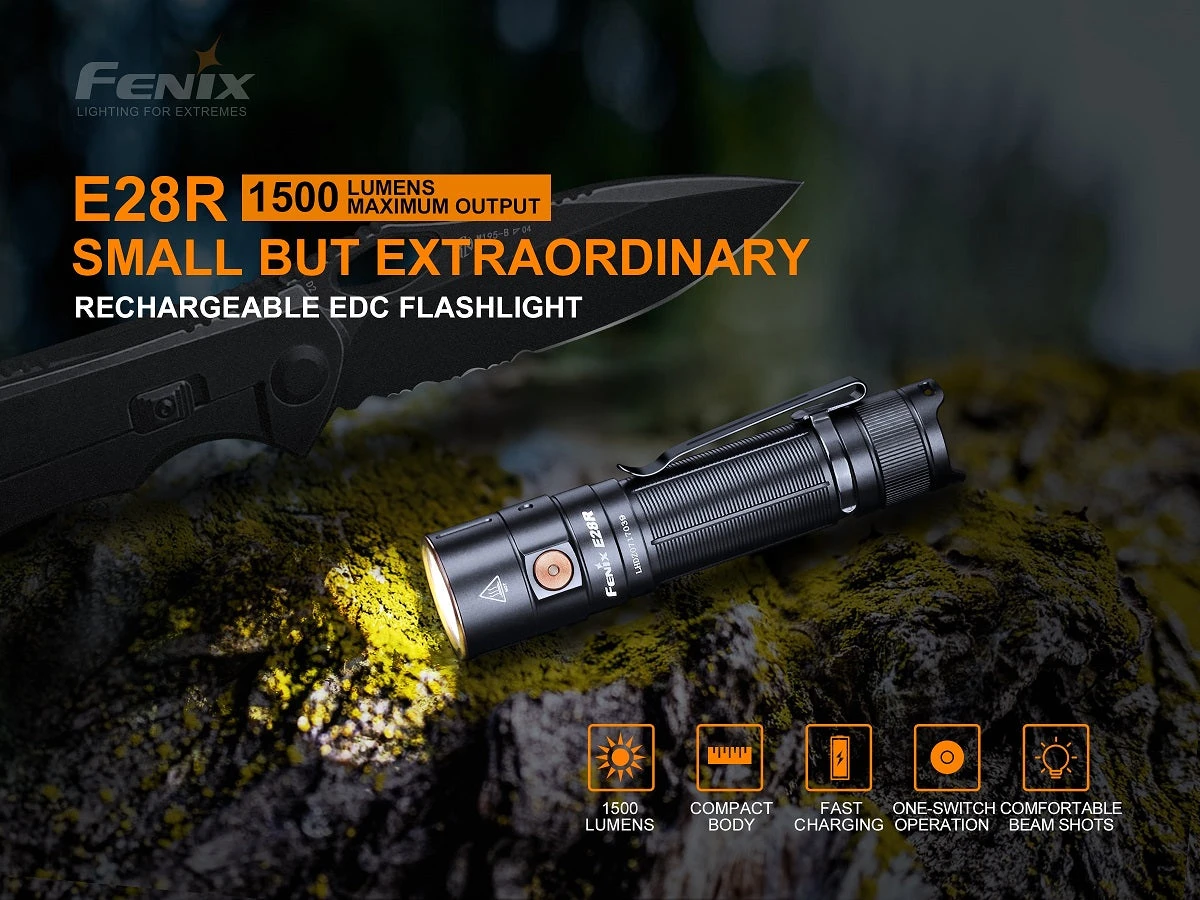 Flashlights FENIX E28R 1500 LUMENS RECHARGEABLE FLASHLIGHT 12 Flashlights FENIX E28R 1500 LUMENS RECHARGEABLE FLASHLIGHT