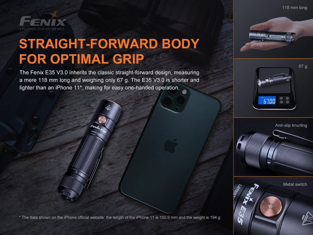 Flashlights FENIX E35 V3.0 3000 LUMENS RECHARGEABLE FLASHLIGHT 5 Flashlights FENIX E35 V3.0 3000 LUMENS RECHARGEABLE FLASHLIGHT