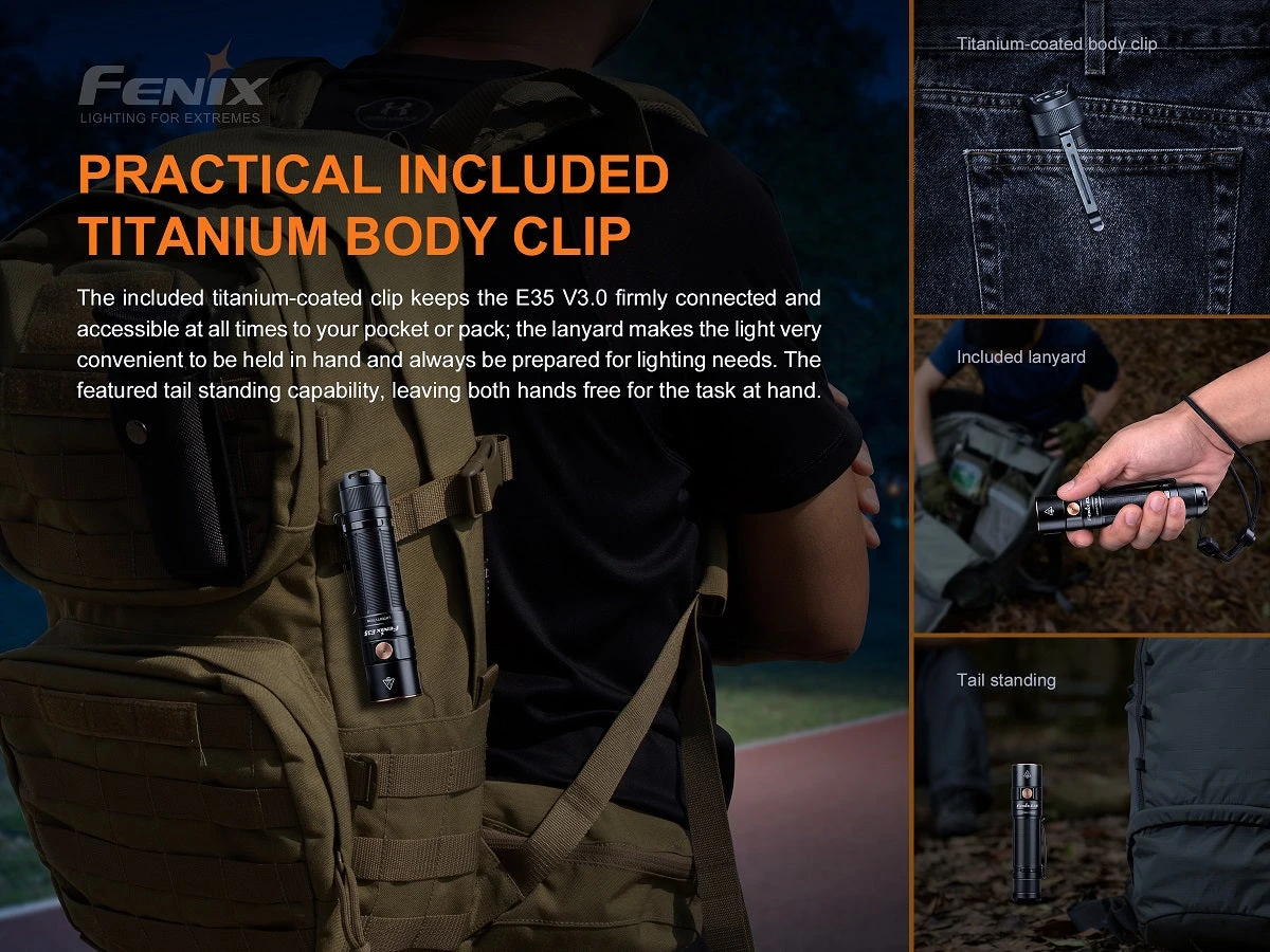 Flashlights FENIX E35 V3.0 3000 LUMENS RECHARGEABLE FLASHLIGHT 9 Flashlights FENIX E35 V3.0 3000 LUMENS RECHARGEABLE FLASHLIGHT