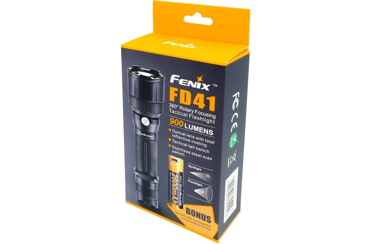 Flashlights Fenix FD41 900 Lumens Focus Flashlight 2 Flashlights Fenix FD41 900 Lumens Focus Flashlight