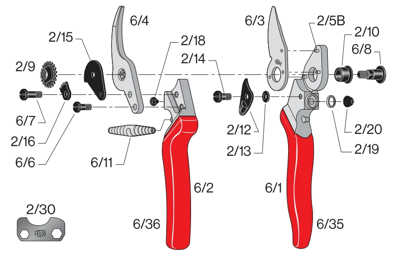 FELCO 6 Ergonomic Pruning Shear 4 FELCO 6 Ergonomic Pruning Shear