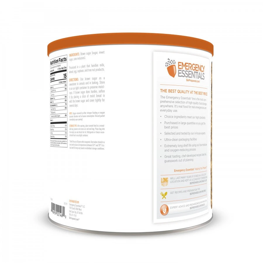 Emergency Essentials Light Brown Sugar Large Can Food & Food Storage 2 Emergency Essentials Light Brown Sugar Large Can Food & Food Storage