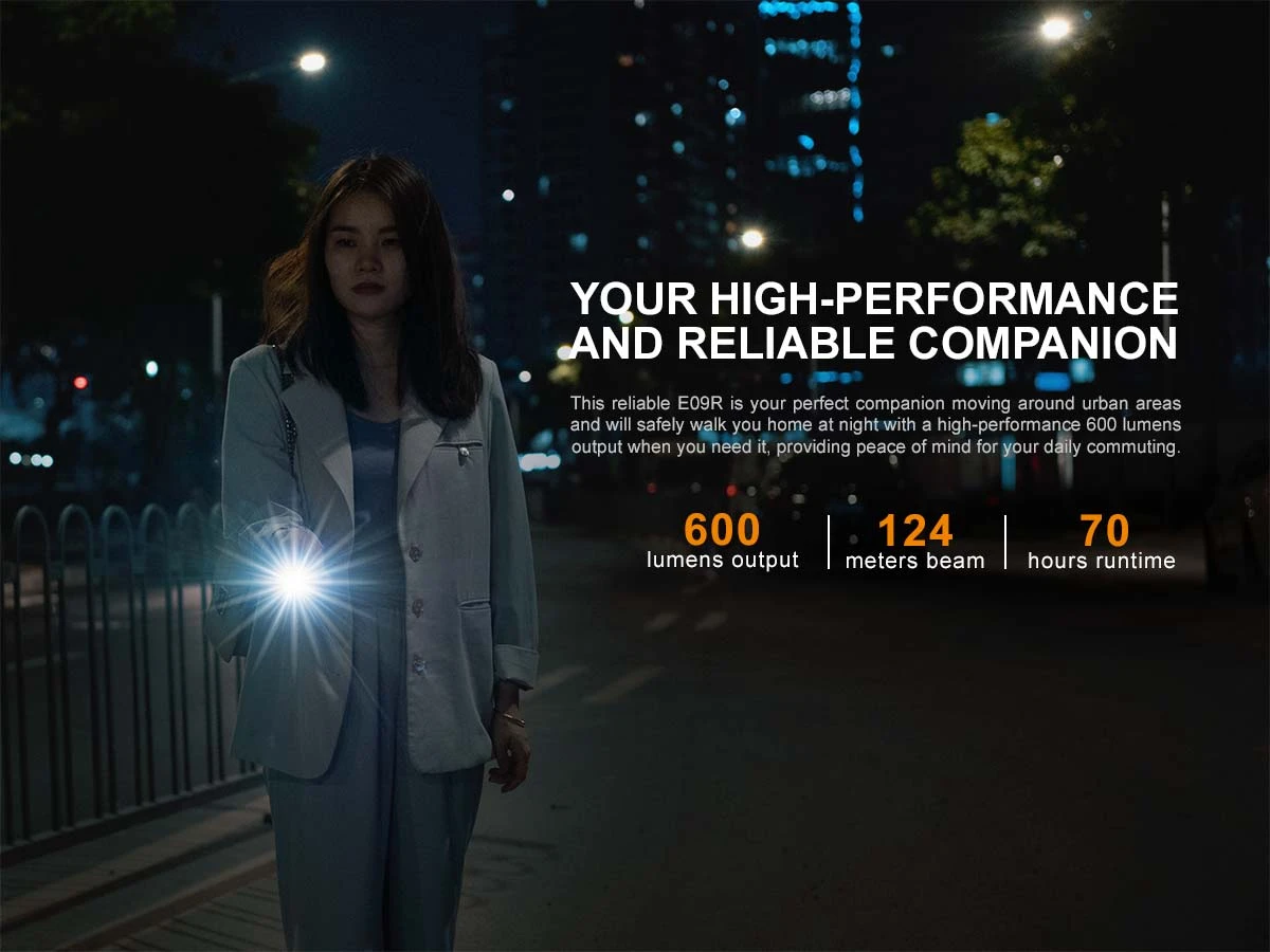 FENIX E09R 600 LUMENS RECHARGEABLE EDC FLASHLIGHT Flashlights 4 FENIX E09R 600 LUMENS RECHARGEABLE EDC FLASHLIGHT Flashlights