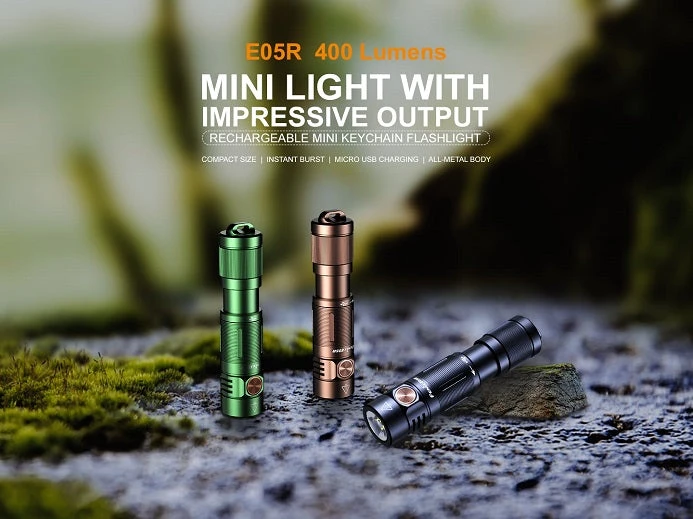 Fenix E05R 400 Lumens Mini Rechargeable Flashlight Flashlights 2 Fenix E05R 400 Lumens Mini Rechargeable Flashlight Flashlights