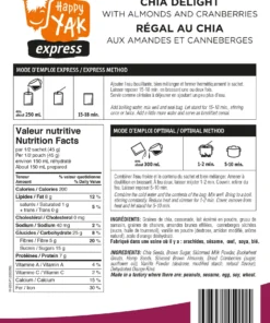 Happy Yak Chia Delight With Almonds And Cranberries