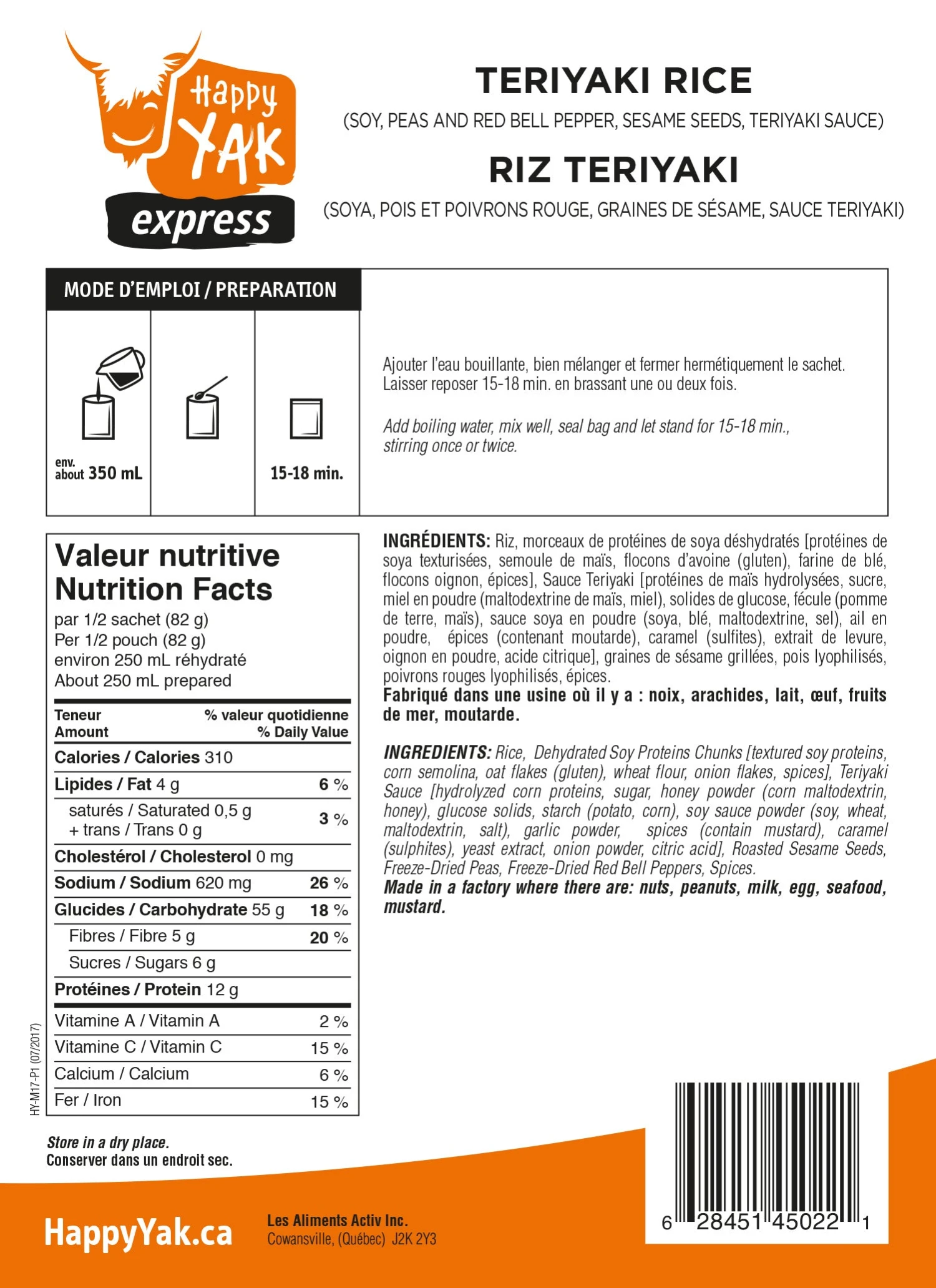 HAPPY YAK TERIYAKI RICE Food & Food Storage 2 HAPPY YAK TERIYAKI RICE Food & Food Storage